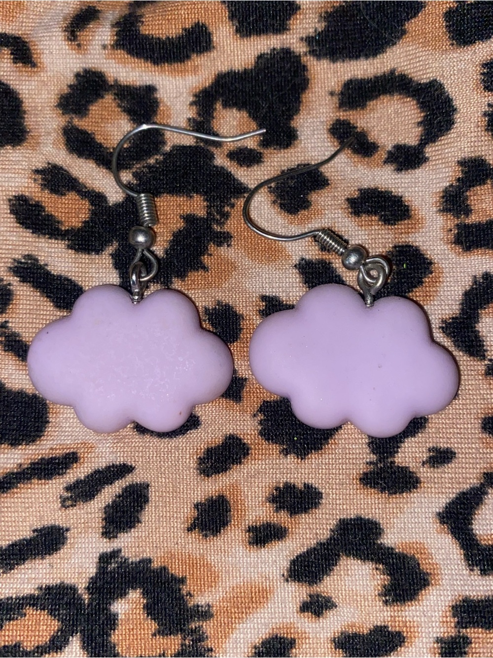 Purple cloud earrings